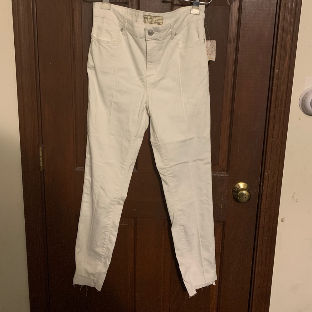 Free people white denim Jeans